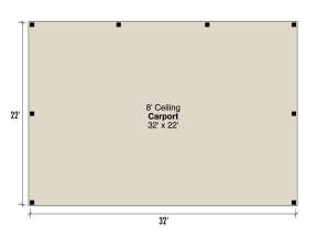 Carport for House Plan #035-01043