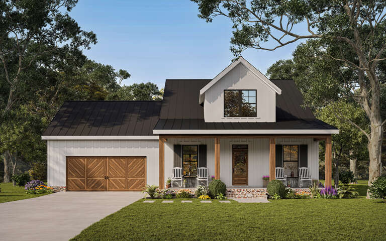 Modern Farmhouse House Plan #009-00324 Elevation Photo