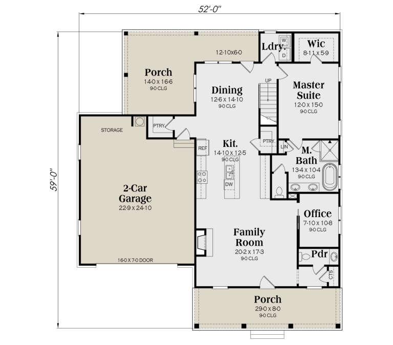 House Plan House Plan #28457 Drawing 1