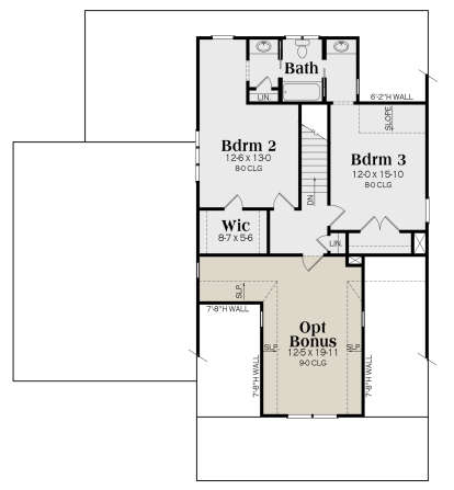 Second Floor for House Plan #009-00324