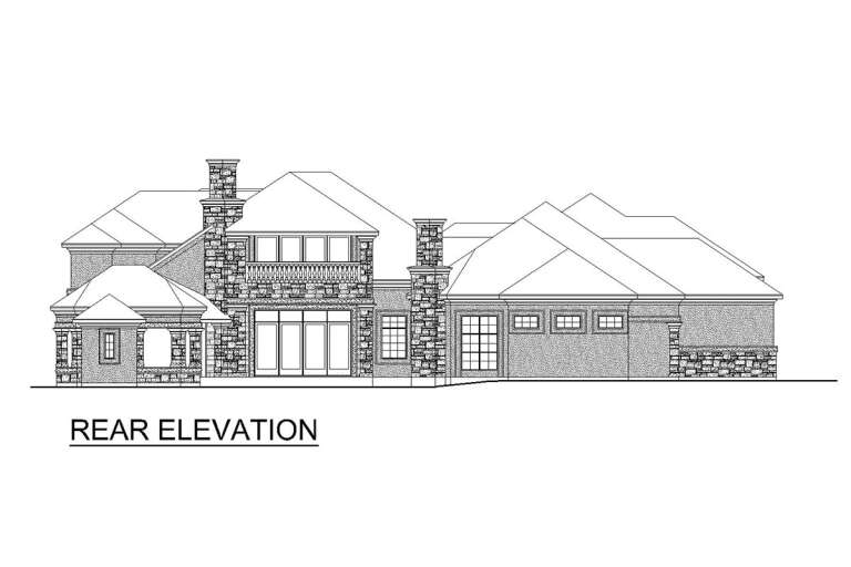 European House Plan #5445-00484 Elevation Photo