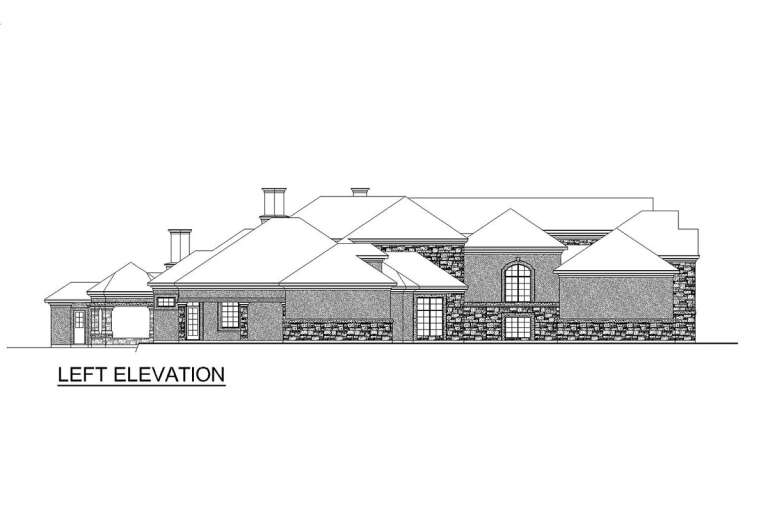 European House Plan #5445-00484 Elevation Photo
