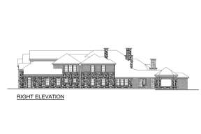 European House Plan #5445-00484 Elevation Photo
