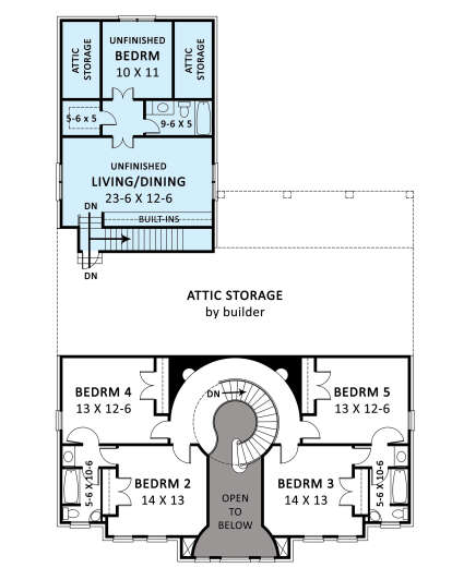 Second Floor for House Plan #4195-00051