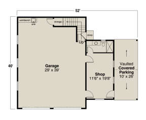 Garage Floor for House Plan #035-01045