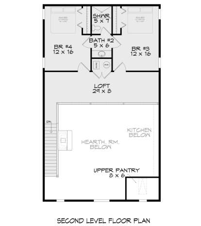 Second Floor for House Plan #940-00707