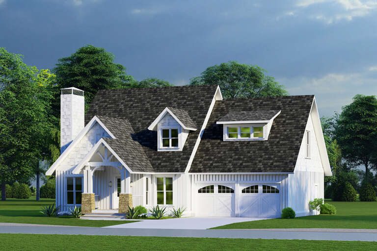 House Plan House Plan #28468 Angled Front Elevation