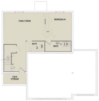 Basement for House Plan #8768-00120