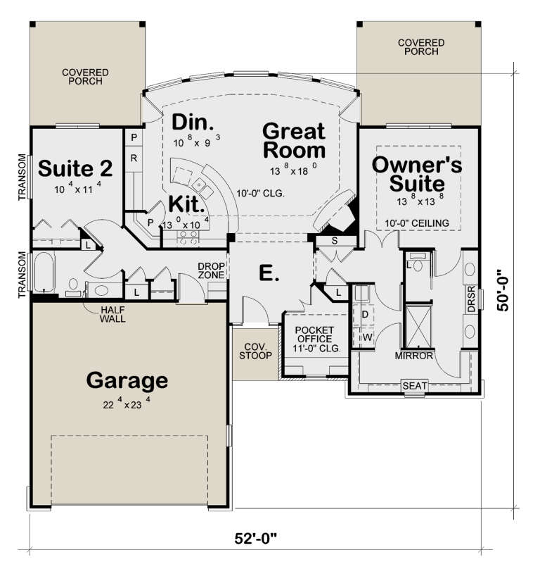 Modern Plan - 1,461 Square Feet, 2 Bedrooms, 2 Bathrooms | Floor Plan ...