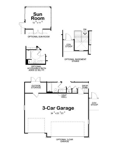 Optional Layouts for House Plan #402-01781