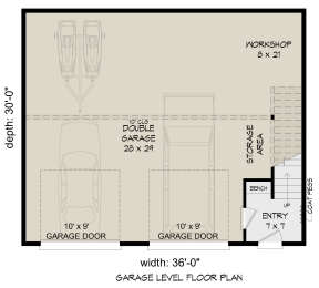 Garage Floor for House Plan #940-00708