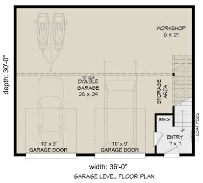 Garage Floor for House Plan #940-00708