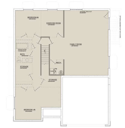 Basement for House Plan #8768-00121