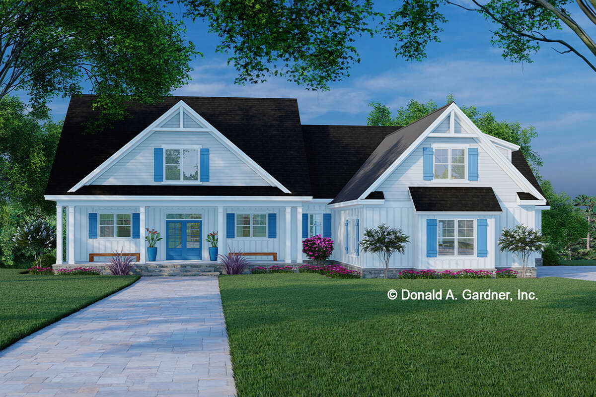 Modern Farmhouse Plan - 3,476 Square Feet, 4 Bedrooms, 5 Bathrooms ...