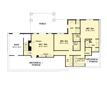 Basement for House Plan #2865-00357