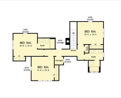 Second Floor for House Plan #2865-00358