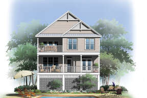 Coastal House Plan #2865-00363 Elevation Photo