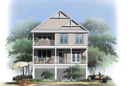 Coastal House Plan #2865-00363 Elevation Photo