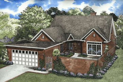 4 Bed, 3 Bath, 2469 Square Foot House Plan - #110-00033