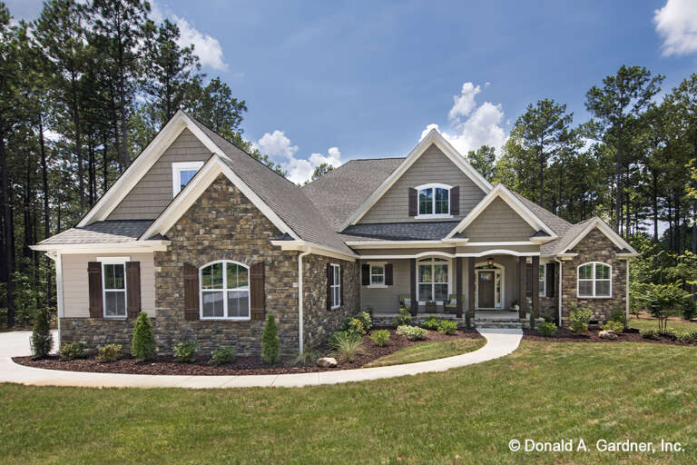 House Plan House Plan #28490 Angled Front Elevation
