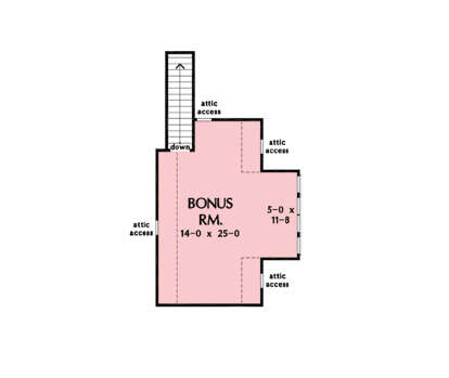 Bonus Room for House Plan #2865-00365