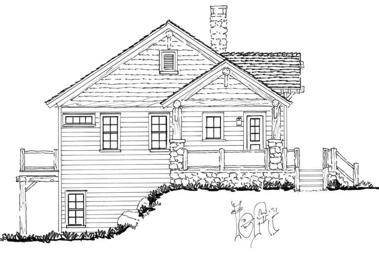 Cottage House Plan #1907-00062 Elevation Photo