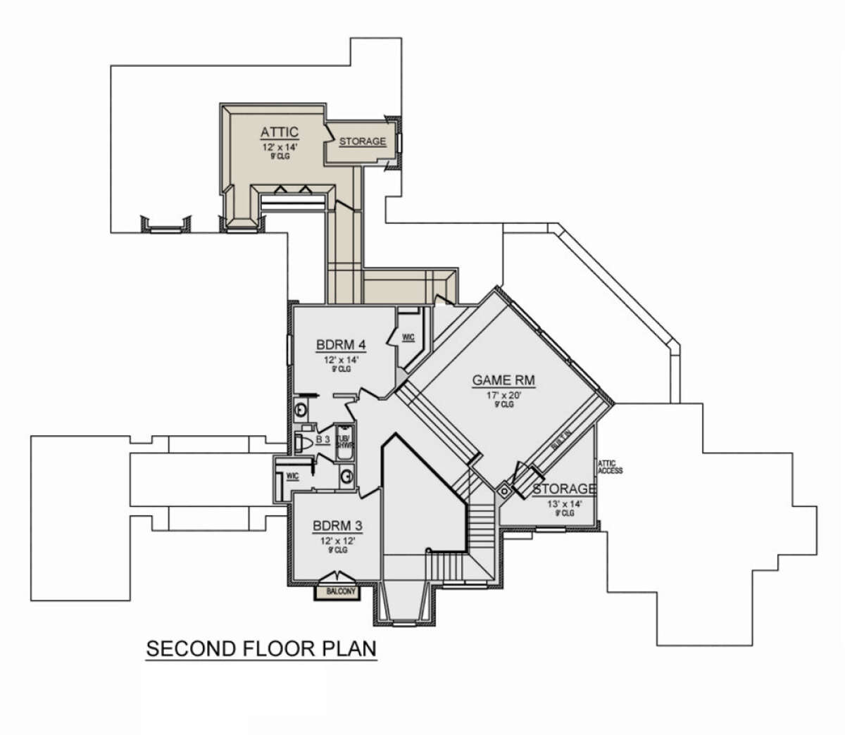Second Floor for House Plan #5445-00485