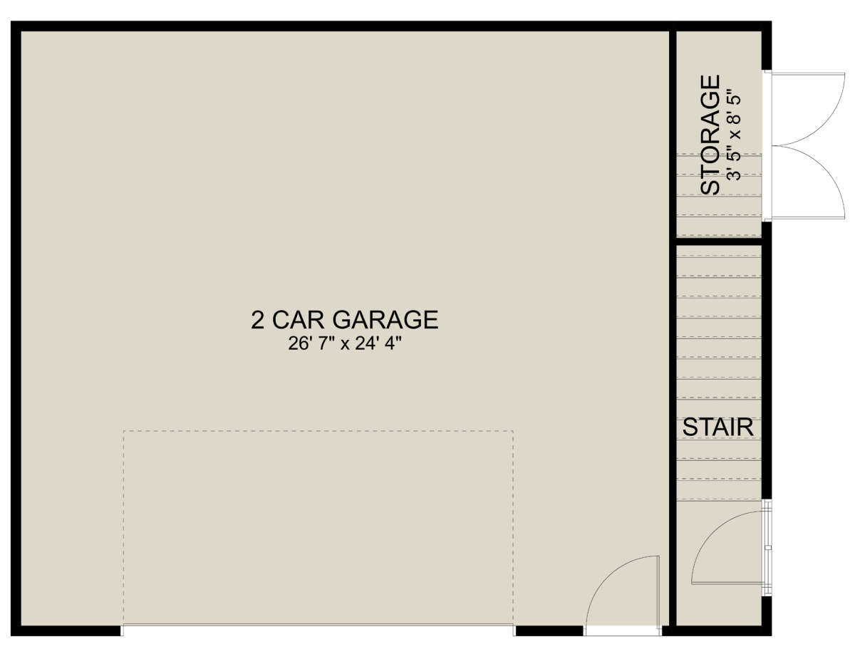 Garage Floor for House Plan #2802-00193