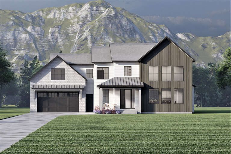 Farmhouse House Plan #6422-00054 Elevation Photo