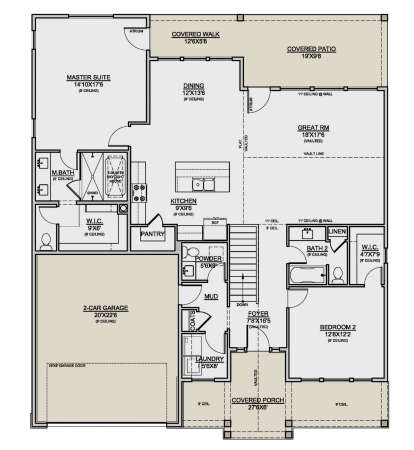House Plan House Plan #28497 Drawing 1