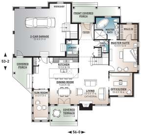 Main Floor for House Plan #034-00028