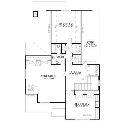 Second Floor for House Plan #110-00034