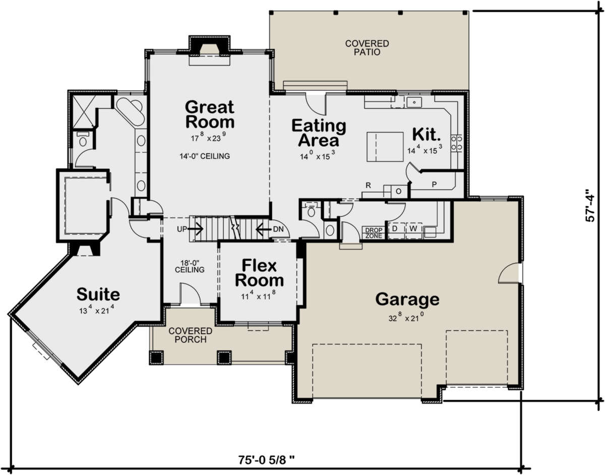 Southern Plan - 2,836 Square Feet, 4 Bedrooms, 2.5 Bathrooms | Floor ...