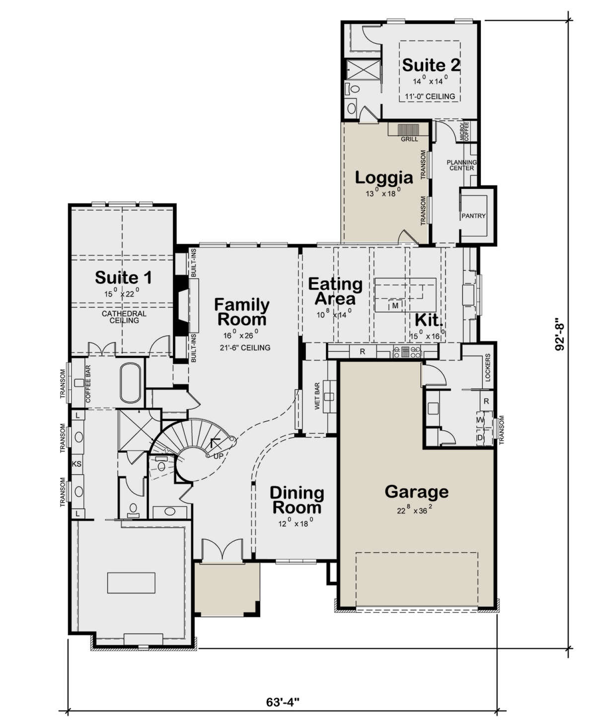 Floorplan 1 for House Plan #402-01787