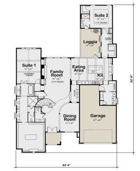 Floorplan 1 for House Plan #402-01787