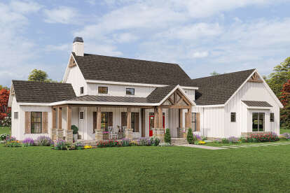 Modern Farmhouse House Plan #009-00325 Elevation Photo