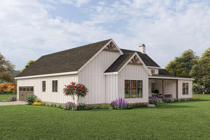 Modern Farmhouse House Plan #009-00325 Elevation Photo