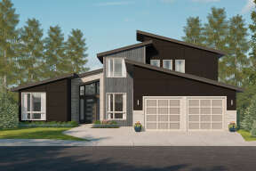 Contemporary House Plan #035-01046 Elevation Photo