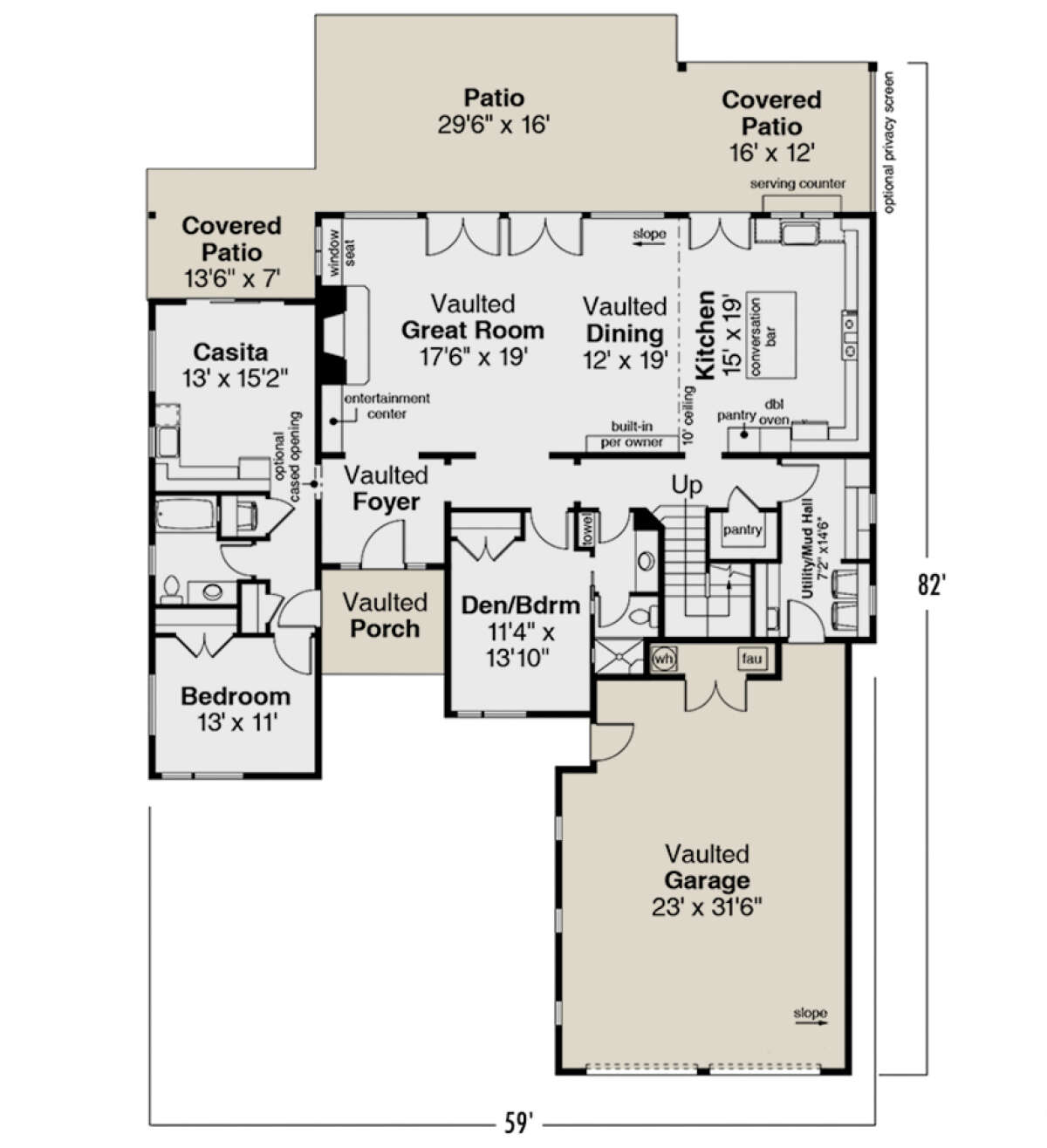 Main Floor  for House Plan #035-01046