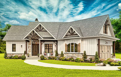 House Plan House Plan #28506 Angled Front Elevation