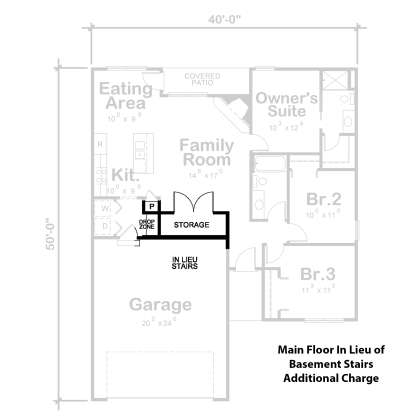 Alternate Main Floor Layout for House Plan #402-01789