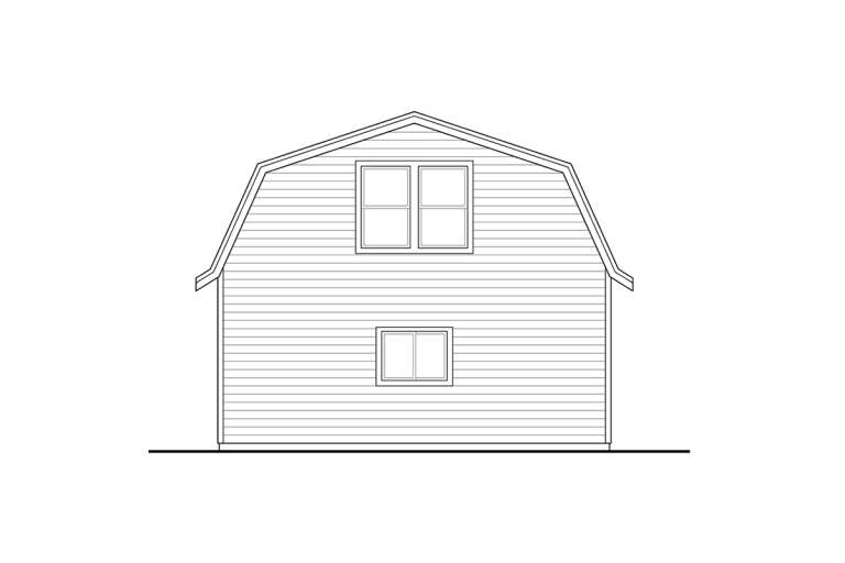 Barn House Plan #035-01048 Elevation Photo