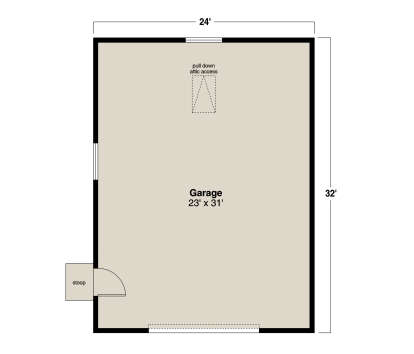Garage Floor for House Plan #035-01048