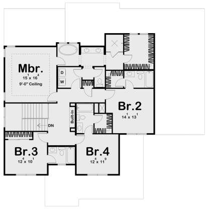Second Floor for House Plan #963-00729