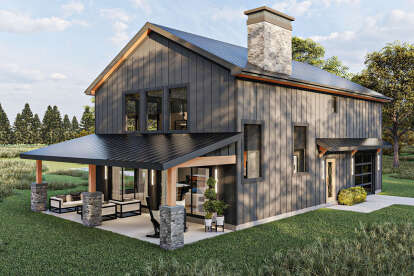House Plan House Plan #28515 Angled Front Elevation