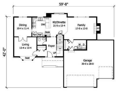Main Floor for House Plan #098-00035