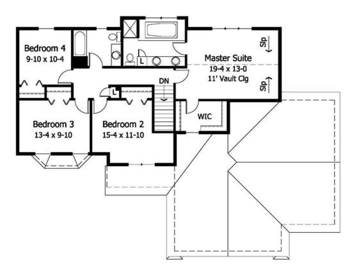 Second Floor for House Plan #098-00035