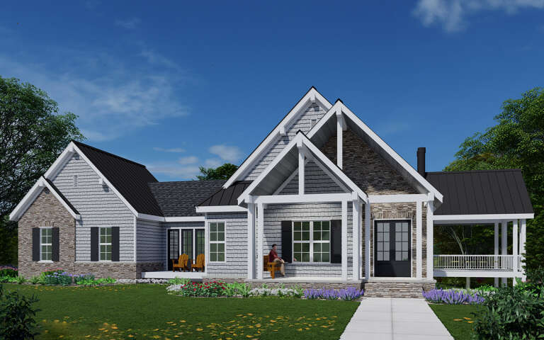 House Plan House Plan #28520 Angled Front Elevation