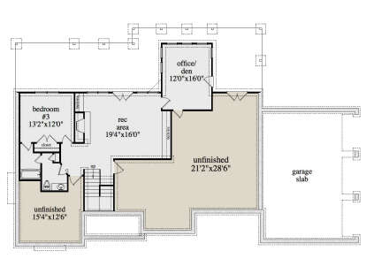 Basement for House Plan #5458-00073