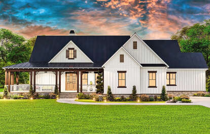 Modern Farmhouse House Plan #699-00356 Elevation Photo